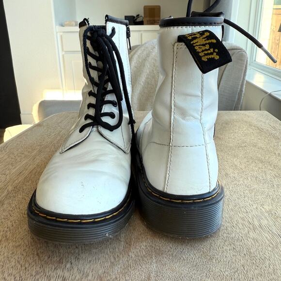 Dr. Martens 1460 Pascal Boots White Leather Lace Up Combat Punk Unisex 5 Women 6 - Picture 2 of 8